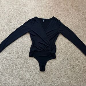 Windsor Black Sparkle Wrap Top
